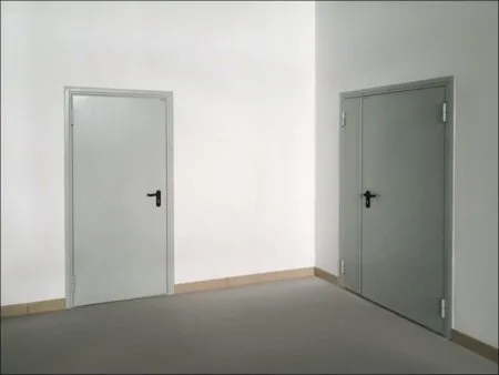 ДорХан Дверь DoorHan/980/2050/Противопож.EI60/одност./глухая/глад./глад./RAL7035/лев./угл. рама, DPG60/980/2050/7035/L/N