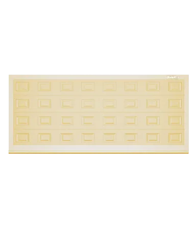 ДорХан Откатные ворота 3500х1100 цвета RAL 1014 (бежевый) с дизайном 'филенка' без автоматики