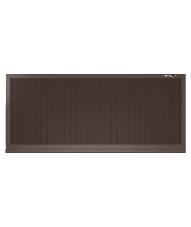 ДорХан Откатные ворота 2200х1800 цвета RAL 8017 (коричнево-красный) с дизайном 'доска' без автоматики