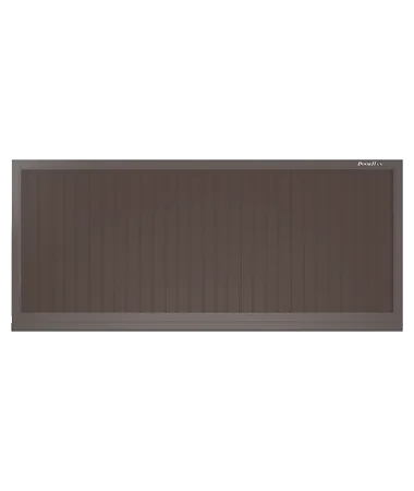 ДорХан Откатные ворота 3600х1800 цвета RAL 3000 (коричневый) с дизайном 'доска' с автоматикой