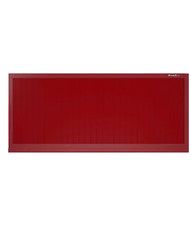 ДорХан Откатные ворота 4700х1500 цвета RAL 3000 (красный) с дизайном 'доска' с автоматикой