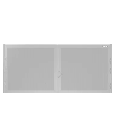 ДорХан Распашные ворота 3800х1600 цвета RAL 9006 (серебристый) с дизайном 'доска' без автоматики
