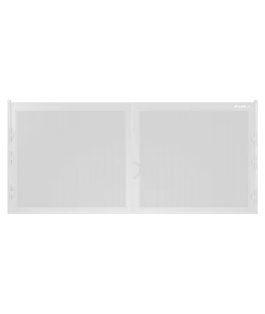 ДорХан Распашные ворота 3000х1900 цвета RAL 9003 (белый) с дизайном 'доска' с автоматикой
