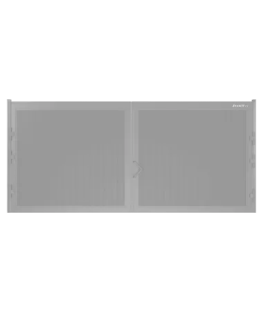 ДорХан Распашные ворота 2800х1200 цвета RAL 7004 (серый) с дизайном 'доска' с автоматикой