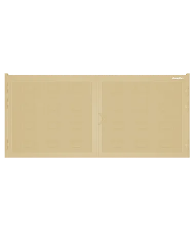 ДорХан Распашные ворота 3100х1200 цвета RAL 1014 (бежевый) с дизайном 'филенка' с автоматикой