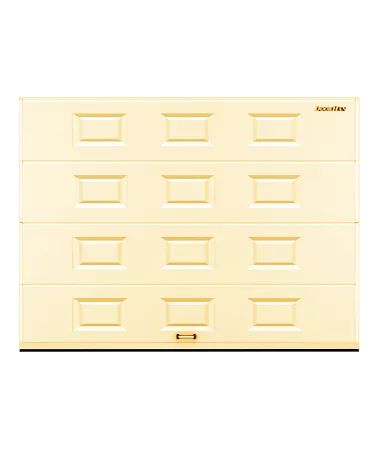 ДорХан Секционные ворота стальные 4000х2000 цвета RAL 1014 (бежевый) с дизайном 'филенка' без автоматики