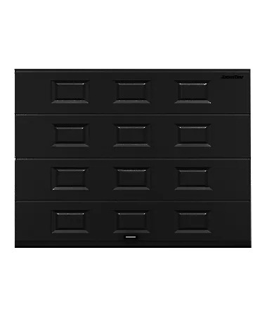 ДорХан Секционные ворота стальные 2400х3000 цвета RAL 7016 (антрацит) с дизайном 'филенка' без автоматики