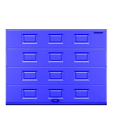 ДорХан Секционные ворота стальные 4800х2300 цвета RAL 5005 (синий) с дизайном 'филенка' с автоматикой