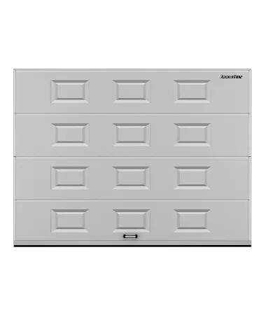 ДорХан Секционные ворота стальные 2500х2600 цвета RAL 9006 (серебристый) с дизайном 'филенка' с автоматикой