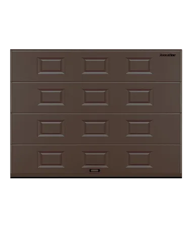 ДорХан Секционные ворота стальные 4200х2600 цвета RAL 8017 (коричнево-красный) с дизайном 'филенка' с автоматикой