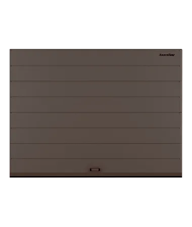 ДорХан Секционные ворота стальные 4600х2800 цвета RAL 3000 (коричневый) с дизайном 'широкая центральная полоса' без автоматики