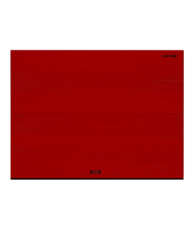 ДорХан Секционные ворота стальные 3000х2600 цвета RAL 3000 (красный) с дизайном 'волна' без автоматики