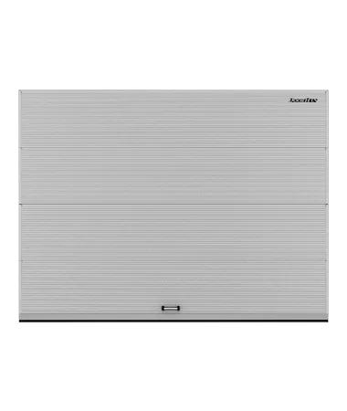 ДорХан Секционные ворота стальные 3700х2000 цвета RAL 9006 (серебристый) с дизайном 'волна' без автоматики