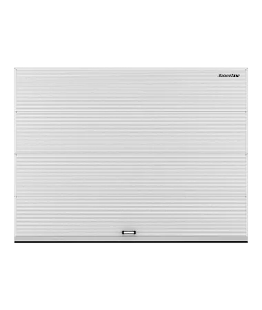 ДорХан Секционные ворота стальные 4200х2800 цвета RAL 9003 (белый) с дизайном 'волна' с автоматикой