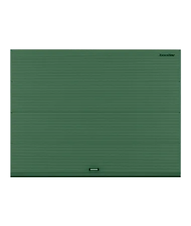 ДорХан Секционные ворота стальные 2400х2600 цвета RAL 6005 (зелёный) с дизайном 'волна' с автоматикой